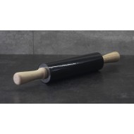 WAŁEK kuchenny do ciasta DREWNIANY / SILIKONOWY czarny