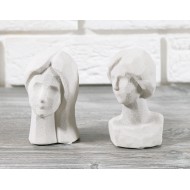 FIGURKA GŁOWA kobieta porcelanowa