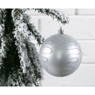 Bombki Srebrne Matowe 7.5cm Zestaw 6 szt. | Nietłukące | Skandi.pl