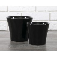 KOMPLET CZARNYCH DONICZEK ceramika | Wysyłka w 24h!