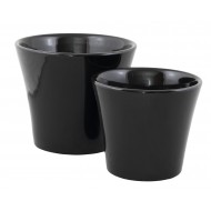 KOMPLET CZARNYCH DONICZEK ceramika | Wysyłka w 24h!