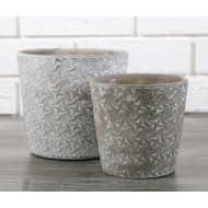 Komplet betonowych donic w gwiazdki, szare | Wysyłka w 24h!