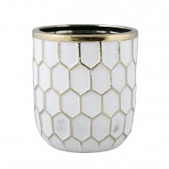 DONICA IGLOO ceramiczna biało-złota | Wysyłka w 24h!