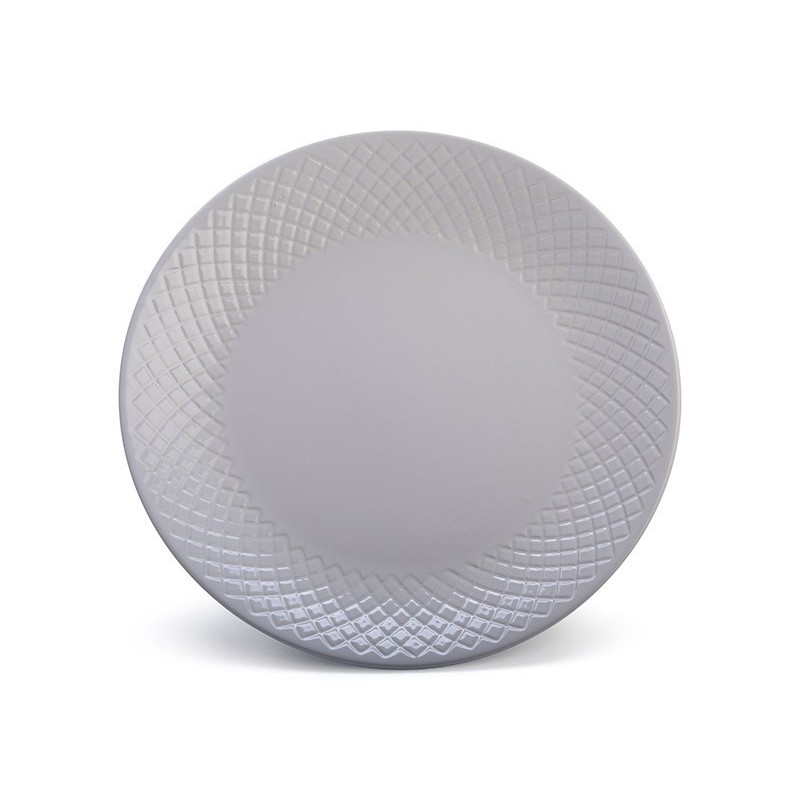 TALERZ deserowy CERAMICZNY szary