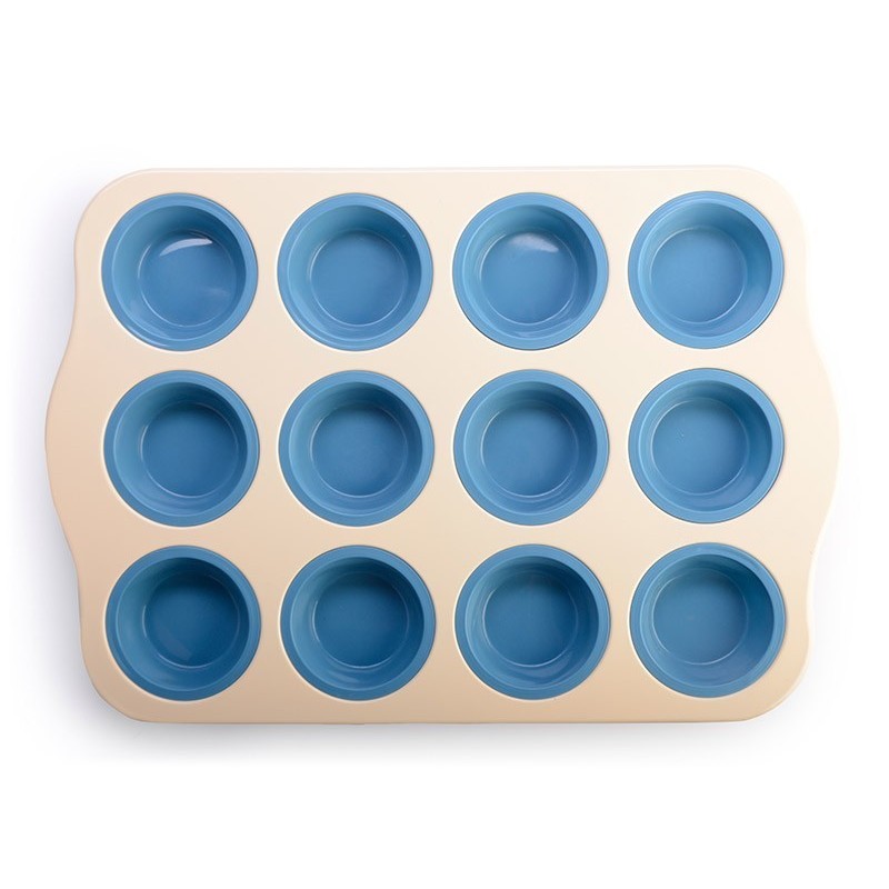 FORMA DO PIECZENIA BABECZEK CIASTEK silikonowa / metalowa niebieska