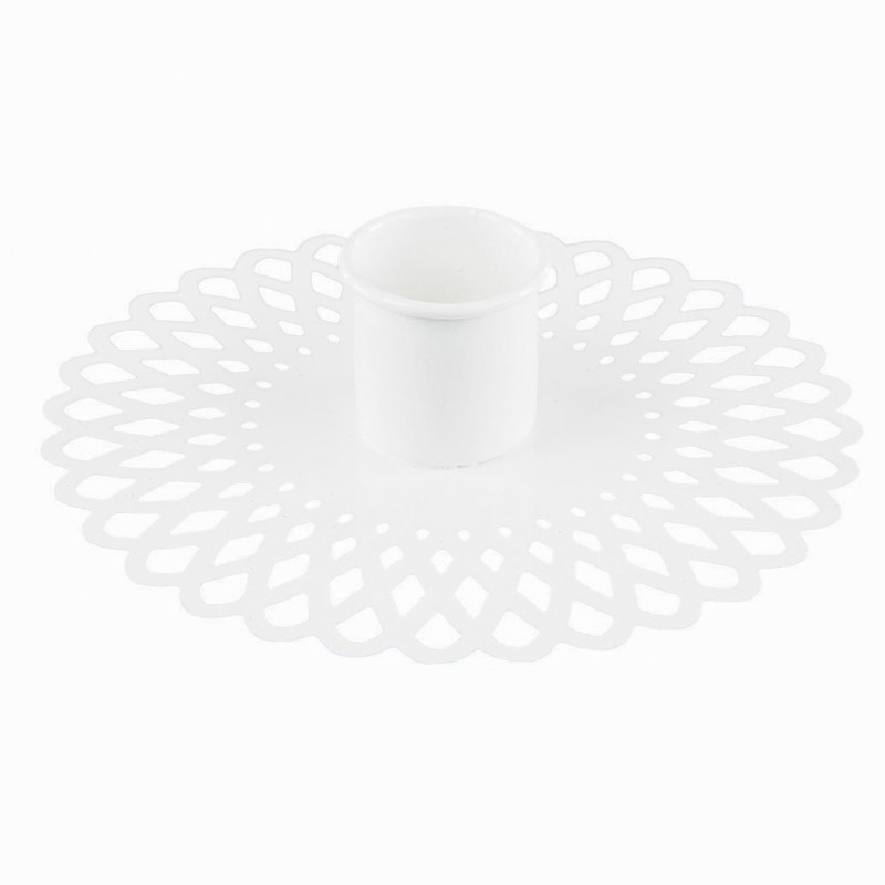 Świecznik Doris na świecę stołową, biały | Wysyłka w 24h!