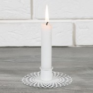 Świecznik Doris na świecę stołową, biały | Wysyłka w 24h!