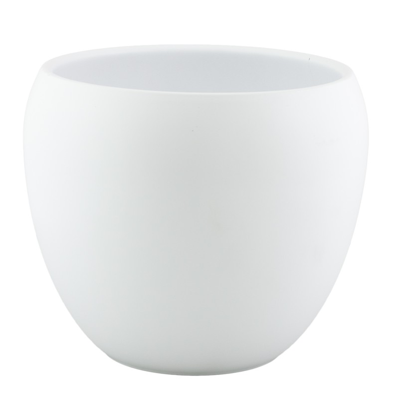 Donica Leon ceramiczna biała śr. 21cm | Wysyłka w 24h!