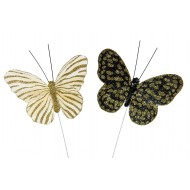 OZDOBA do doniczki, stroików Motyle złote |  Wysyłka w 24h!