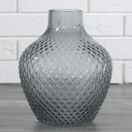 Wazon Gron szary szklany | Wysyłka w 24h!