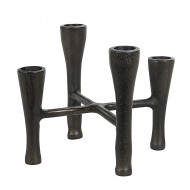 Świecznik Garn kandelabr metalowy czarny | Wysyłka w 24h!