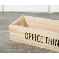 Organizer biurowy na drobiazbgi drewniany office things