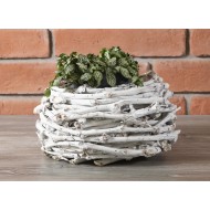 Donica Gniazdo biała drewniana | Wysyłka w 24h!