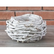 Donica Gniazdo biała drewniana | Wysyłka w 24h!