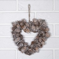 Wianek świąteczny serce szyszki | Wysyłka w 24 godziny!