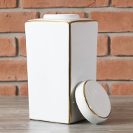 Pojemnik ceramiczny na przyprawy biały XL | Wysyłka w 24h