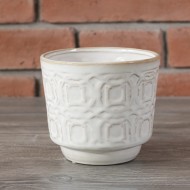 Osłonka na doniczkę Kolv beżowa styl antyczny | Wysyłka w 24h!