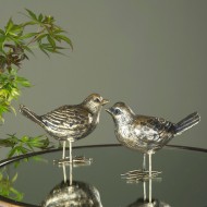 FIGURKA WRÓBELEK stare złoto