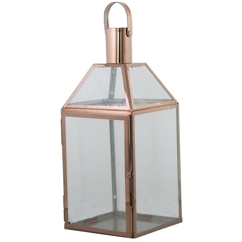 LAMPION ROSE GOLD szkło / metal 45cm
