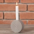 Świecznik Circle szary ceramiczny | Wysyłka w 24h!