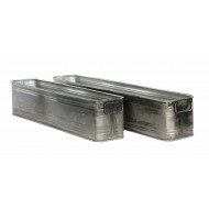 Donica Luke srebrna styl loft komplet 2 | Wysyłka w 24h!