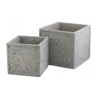 Donica marmurowa szara prostokątna komplet |  Wysyłka w 24h!