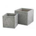 Donica marmurowa szara prostokątna komplet |  Wysyłka w 24h!