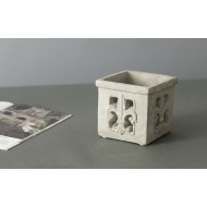 Osłonka na doniczkę retro betonowa szara| Wysyłka w 24h!