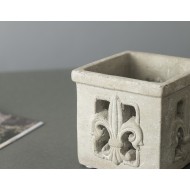 Osłonka na doniczkę retro betonowa szara| Wysyłka w 24h!