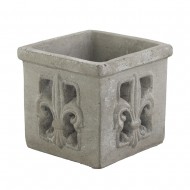 Osłonka na doniczkę retro betonowa szara| Wysyłka w 24h!