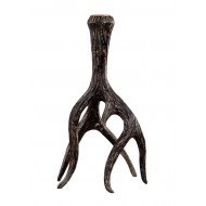 Świecznik róg renifera czarny na świecę stołową