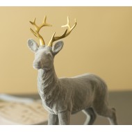 FIGURKA JELEŃ aksamitny szary