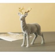 FIGURKA JELEŃ aksamitny szary
