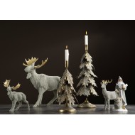 FIGURKA JELEŃ aksamitny szary