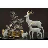 FIGURKA JELEŃ aksamitny szary