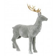 FIGURKA JELEŃ aksamitny szary