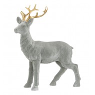 FIGURKA JELEŃ aksamitny szary