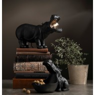 FIGURKA HIPOPOTAM czarny mat