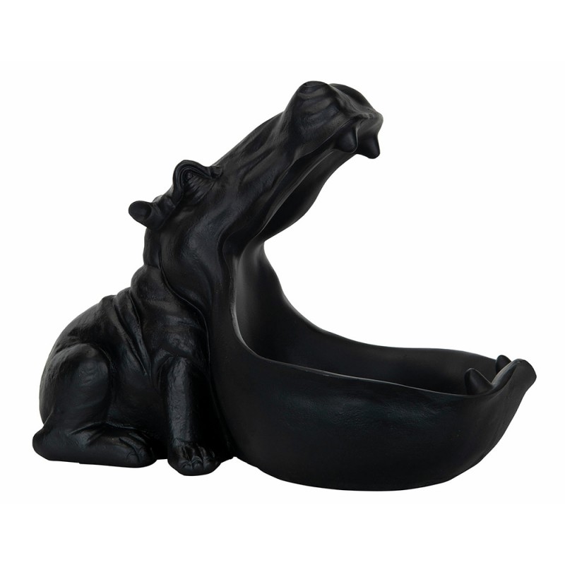 FIGURKA HIPOPOTAM czarny mat