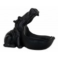 FIGURKA HIPOPOTAM czarny mat