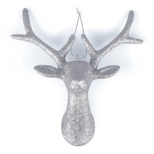 ZAWIESZKA jeleń srebrna 15cm