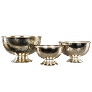 Komplet Osłonek na Doniczki – Srebrne, Wielofunkcyjne Misy