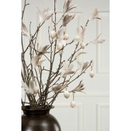 Pióro naturalne dekoracyjne szare ze szpikulcem komplet