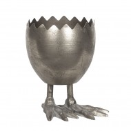 Donica Jajko srebrna |  Wysyłka w 24h!