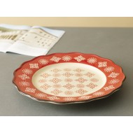 TALERZ CZERWONY obiadowy śr. 28cm