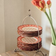 TALERZ CZERWONY obiadowy śr. 28cm