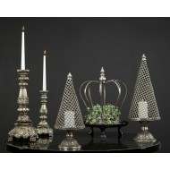 Świecznik retro vintage srebrny | Wysyłka w 24h!