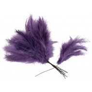 Pióro naturalne dekoracyjne fioletowe ze szpikulcem komplet
