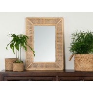 Lustro styl boho bambusowe prostokątne | Wysyłka w 24h!