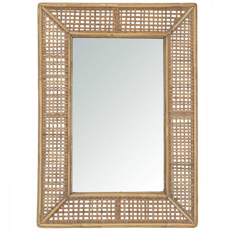Lustro styl boho bambusowe prostokątne | Wysyłka w 24h!